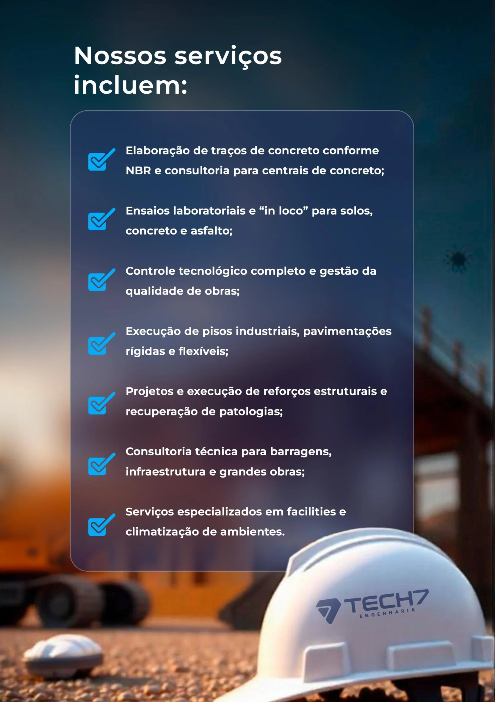 Acervo institucional da TECH7 Engenharia